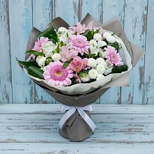 Букет цветов из:  Герберы, Альстромерии и Хризантемы #REPLACE_PRED# Лисино-Корпус