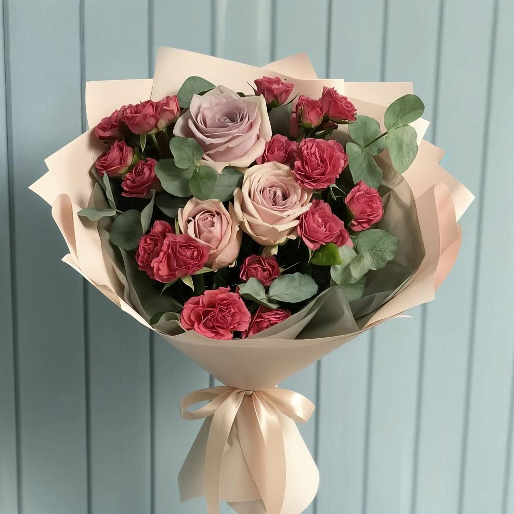 Букет цветов из: Гвоздики и Розы в Лисино-Корпус
