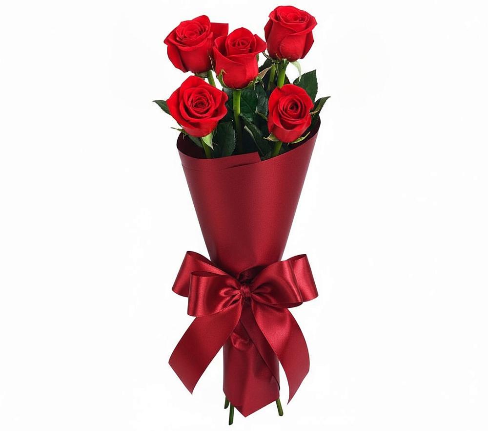 Букет 5 Красных роз Эдлесс Лав в Лисино-Корпус