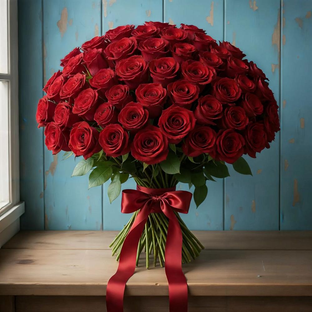 Букет Красные розы Блэк Меджик в Лисино-Корпус