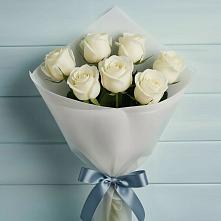 Букет 7 Белых роз Эдлесс Лав в Лисино-Корпус