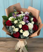 Букет цветов из:  Розы и Альстромерии в Лисино-Корпус
