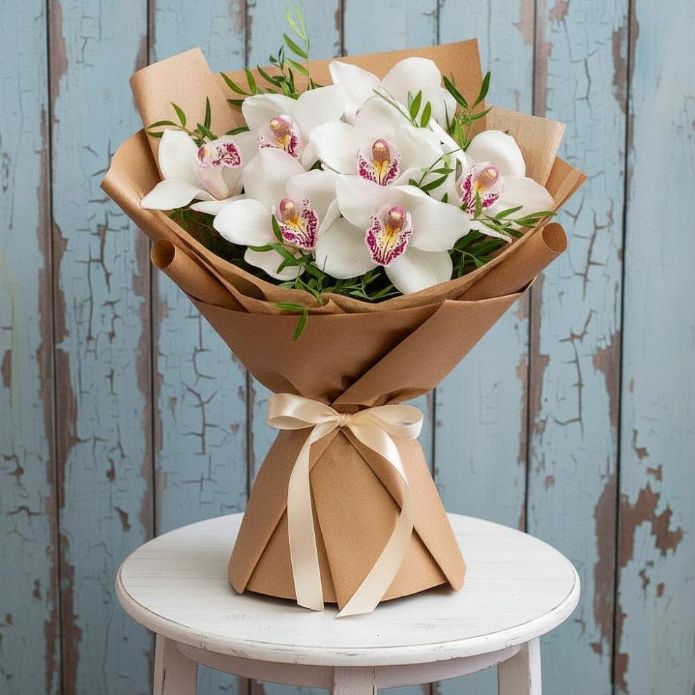 Букет цветов из: Орхидеи и Розы в Лисино-Корпус