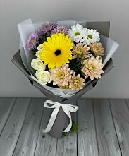 Букет цветов из:  Розы, Герберы и Хризантемы #REPLACE_PRED# Лисино-Корпус