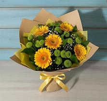 Букет цветов из:  Герберы и Хризантемы в Лисино-Корпус