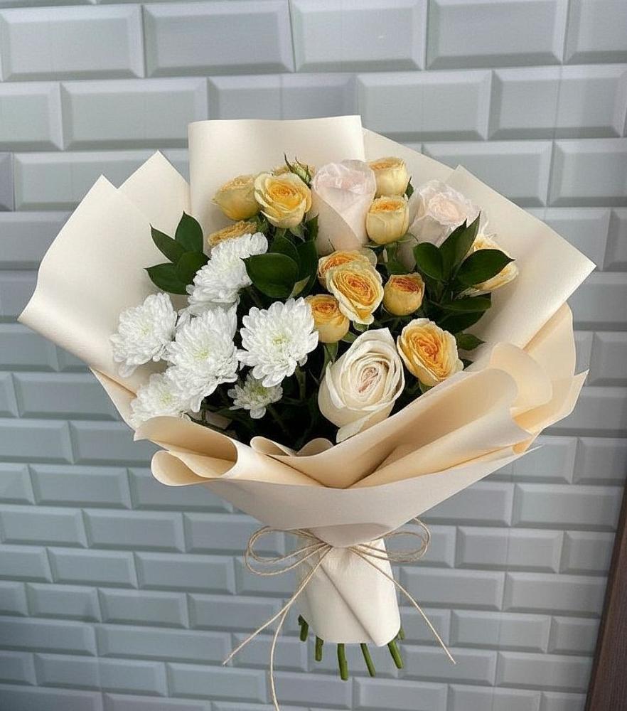 Букет цветов из: Розы и Хризантемы в Лисино-Корпус