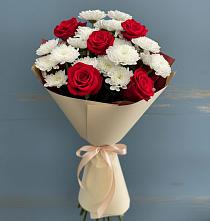 Букет цветов из:  Розы и Хризантемы в Лисино-Корпус