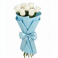 Букет 7 белых роз Проуд в Лисино-Корпус