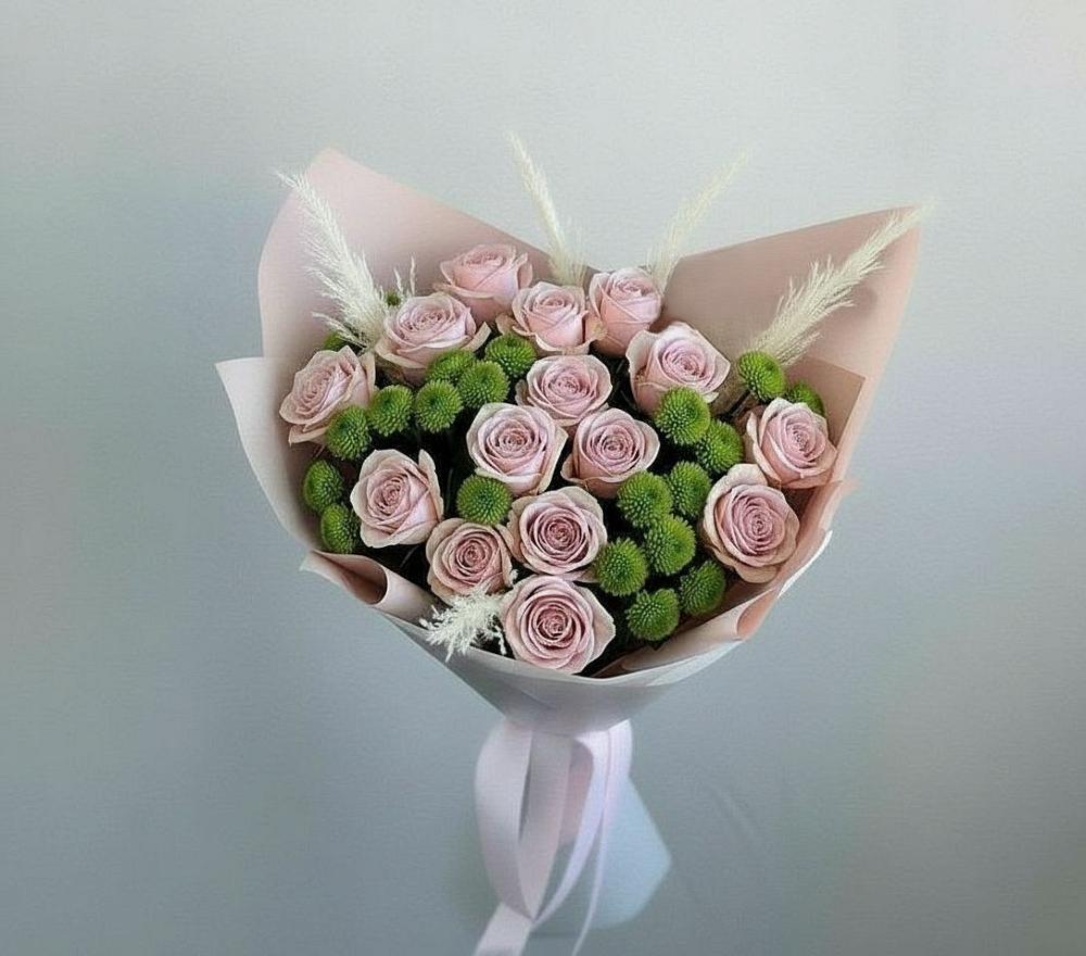 Букет цветов из: Розы и Хризантемы в Лисино-Корпус