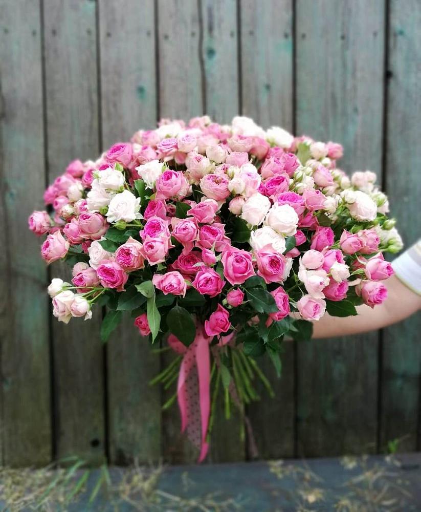 Букет Розовые кустовые розы Натали и Лав Лидия в Лисино-Корпус