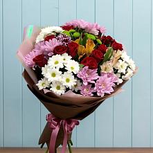 Букет цветов из:  Розы, Хризантемы и Альстромерии в Лисино-Корпус