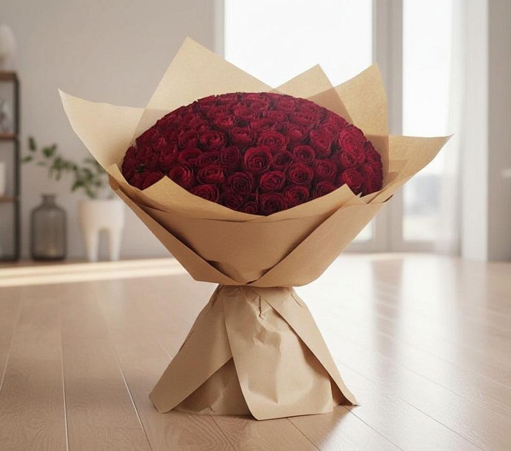 Букет 101 Красная роза в Лисино-Корпус