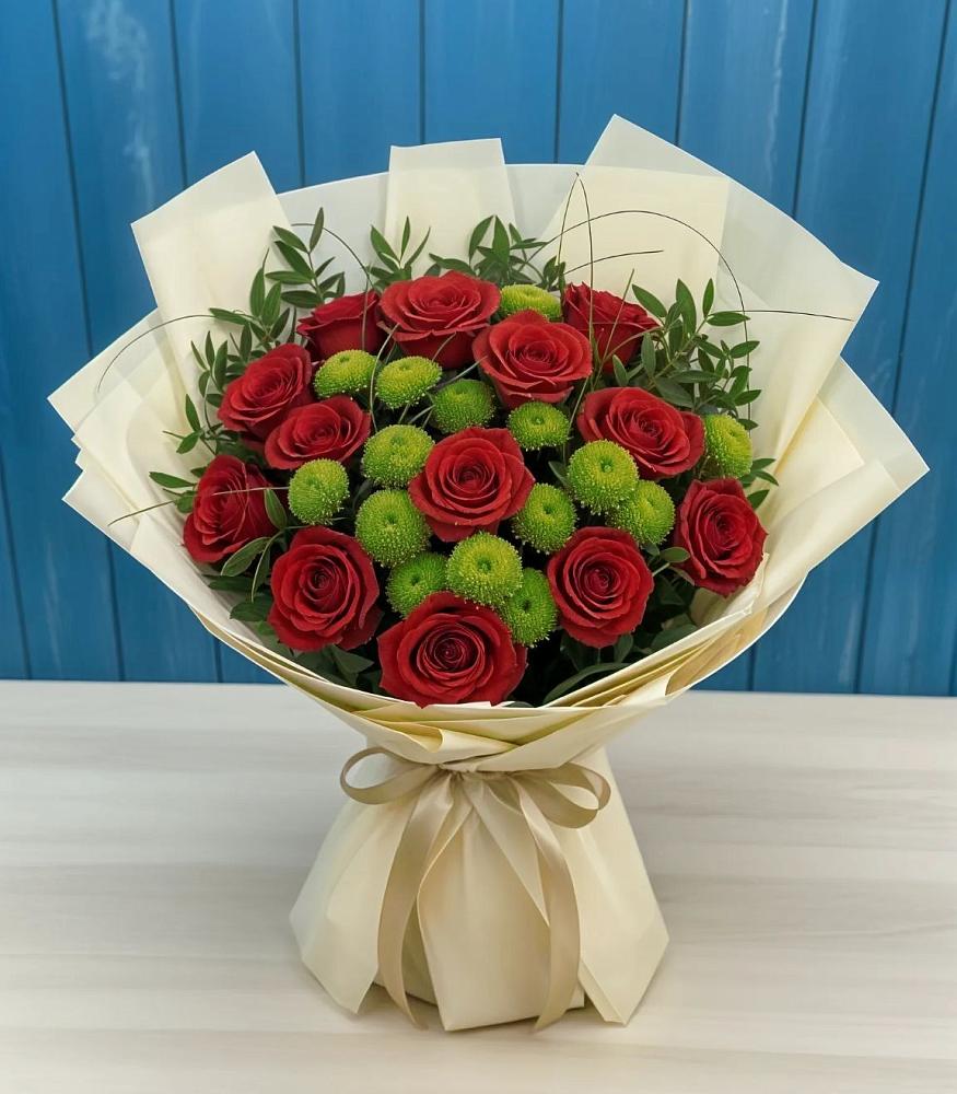 Букет цветов из: Розы и Хризантемы в Лисино-Корпус